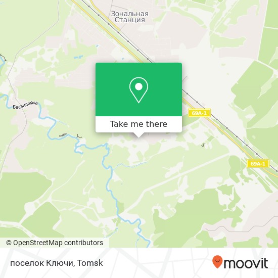 поселок Ключи map