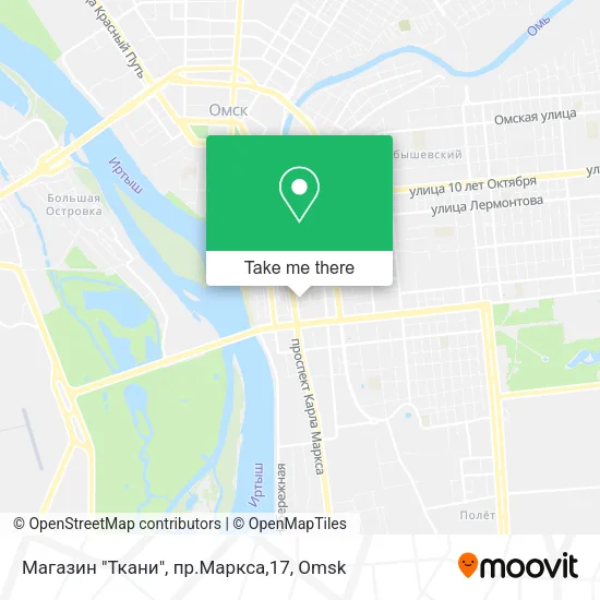 Магазин "Ткани", пр.Маркса,17 map