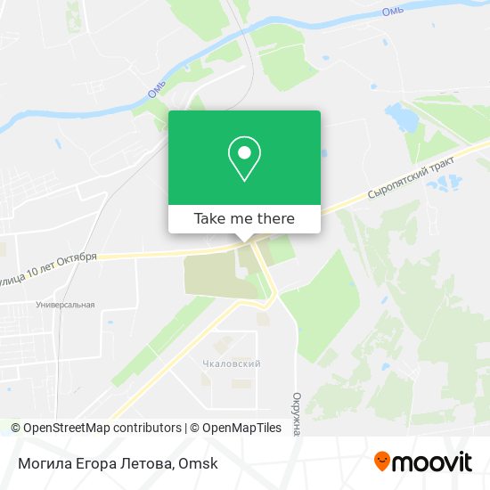 Могила Егора Летова map