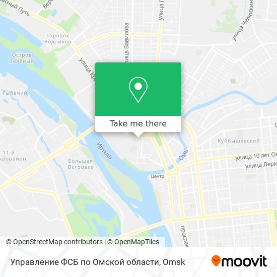 Управление ФСБ по Омской области map