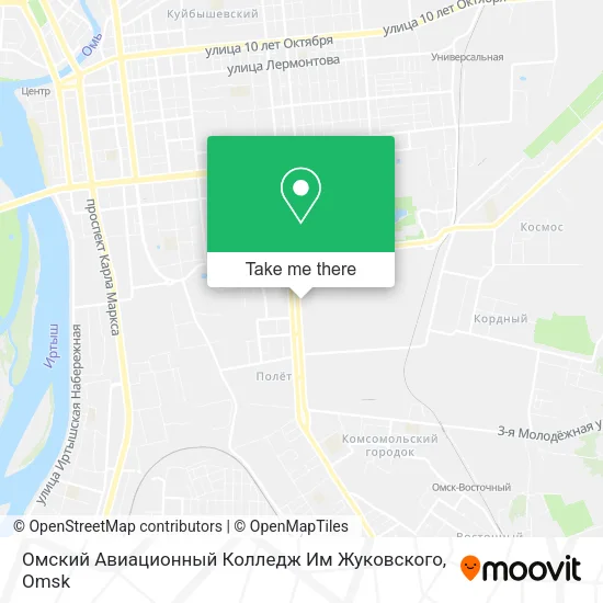 Омский Авиационный Колледж Им Жуковского map