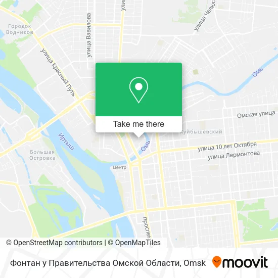 Фонтан у Правительства Омской Области map