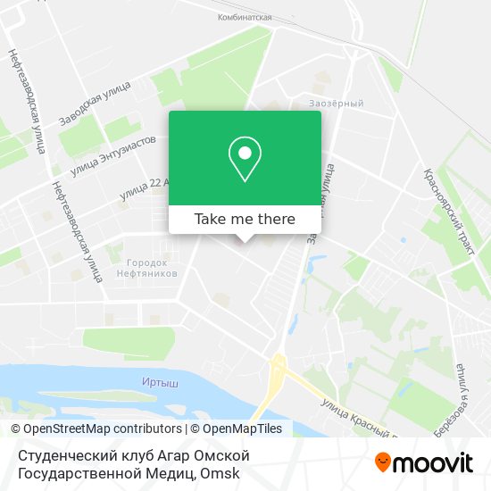 Студенческий клуб  Агар  Омской Государственной Медиц map