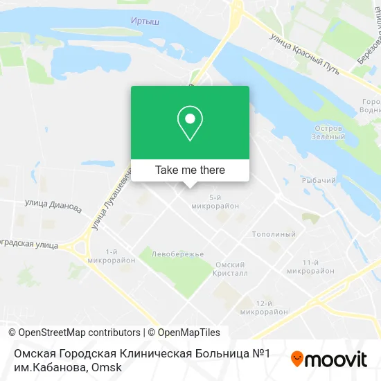 Омская Городская Клиническая Больница №1 им.Кабанова map
