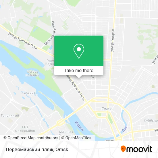 Первомайский пляж map