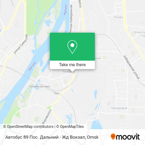 Автобус 89 Пос. Дальний - Жд Вокзал map