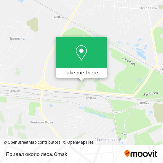 Привал около леса map