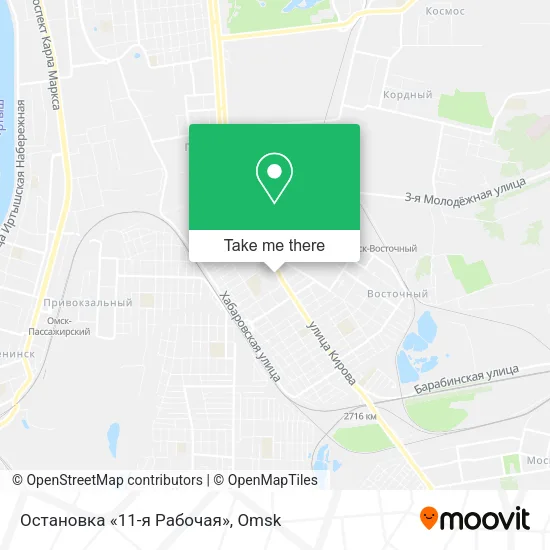 Остановка «11-я Рабочая» map