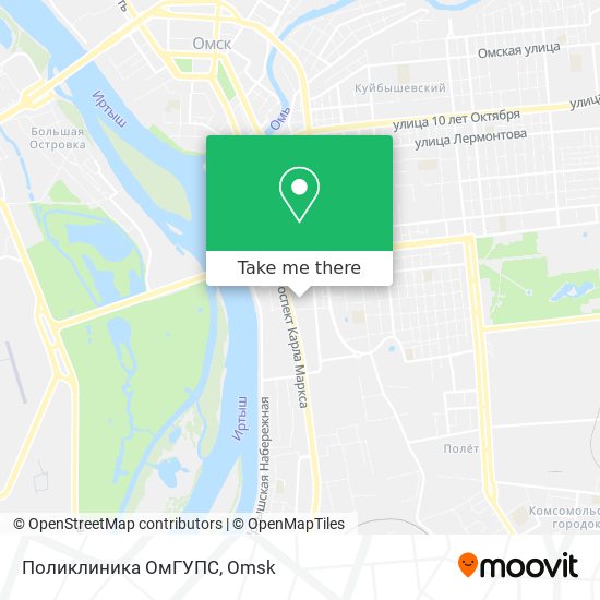 Поликлиника ОмГУПС map