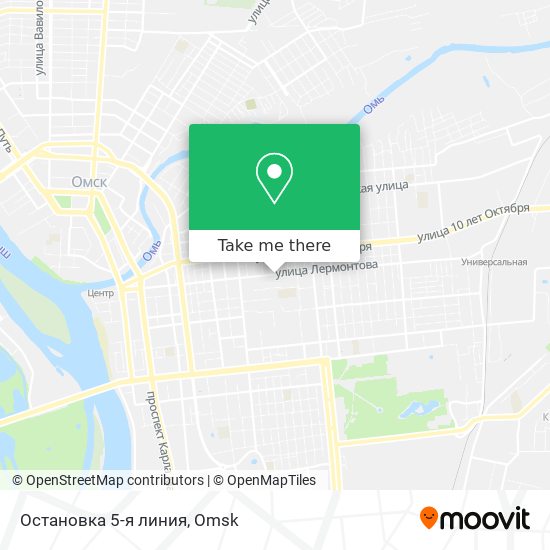 Остановка  5-я линия map