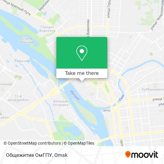 Общежитие ОмГПУ map