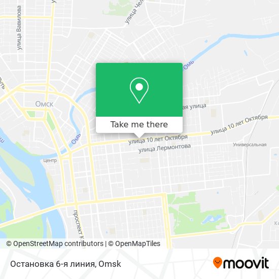 Остановка  6-я линия map