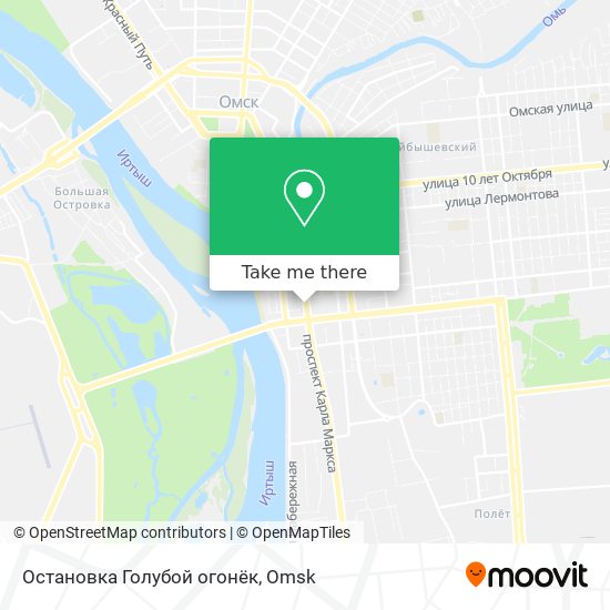 Остановка  Голубой огонёк map