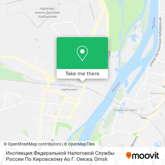 Инспекция Федеральной Налоговой Службы России По Кировскому Ао Г. Омска map