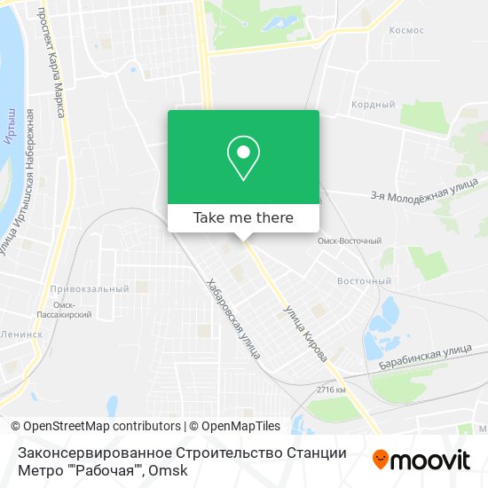 Законсервированное Строительство Станции Метро ""Рабочая"" map