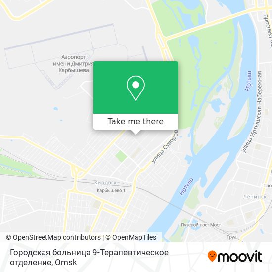 Городская больница 9-Терапевтическое отделение map