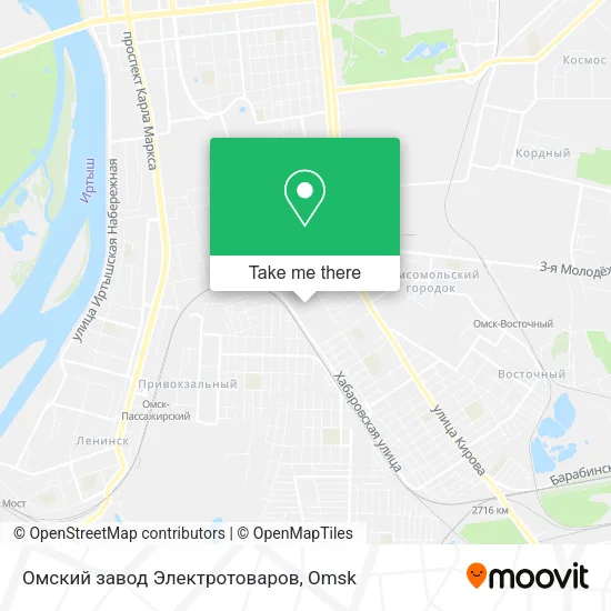 Омский завод Электротоваров map