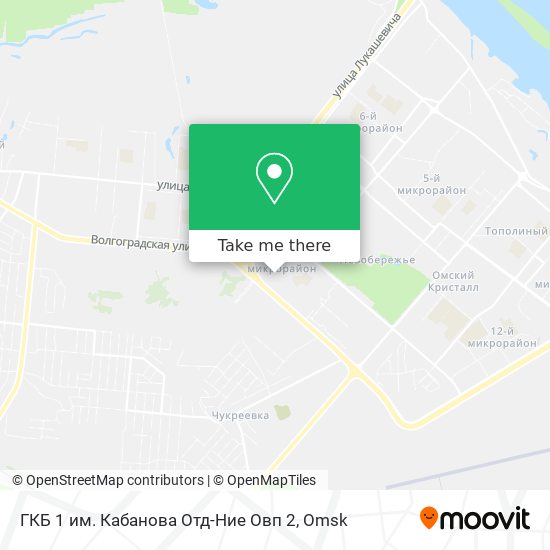 ГКБ 1 им. Кабанова Отд-Ние Овп 2 map