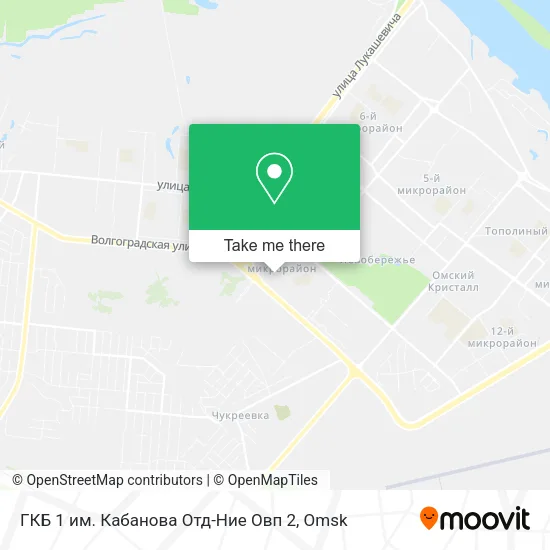 ГКБ 1 им. Кабанова Отд-Ние Овп 2 map