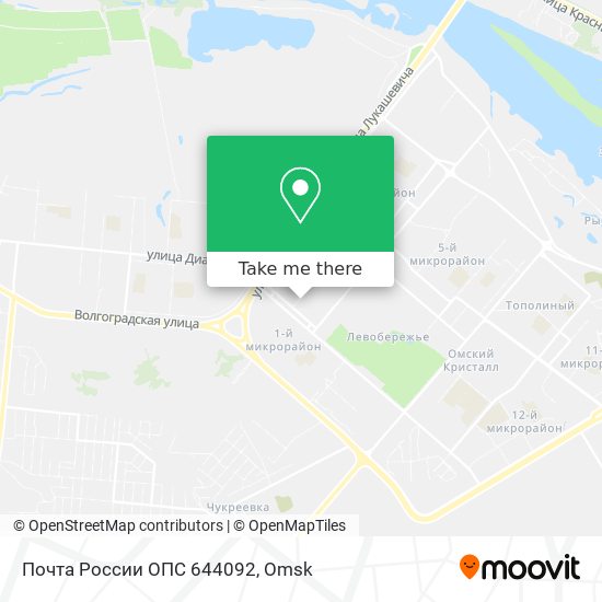 Почта России ОПС 644092 map