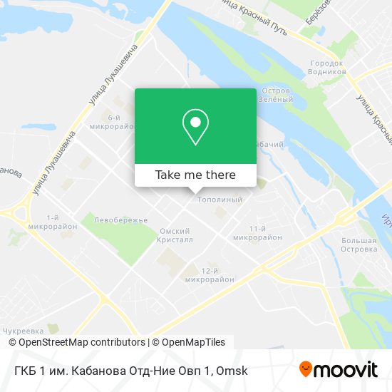 ГКБ 1 им. Кабанова Отд-Ние Овп 1 map