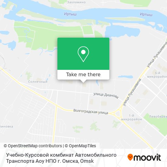 Учебно-Курсовой комбинат Автомобильного Транспорта Аоу НПО г. Омска map