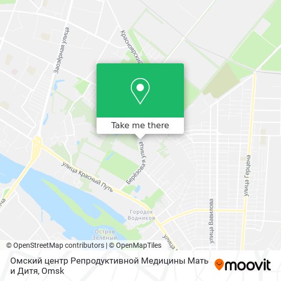 Омский центр Репродуктивной Медицины Мать и Дитя map