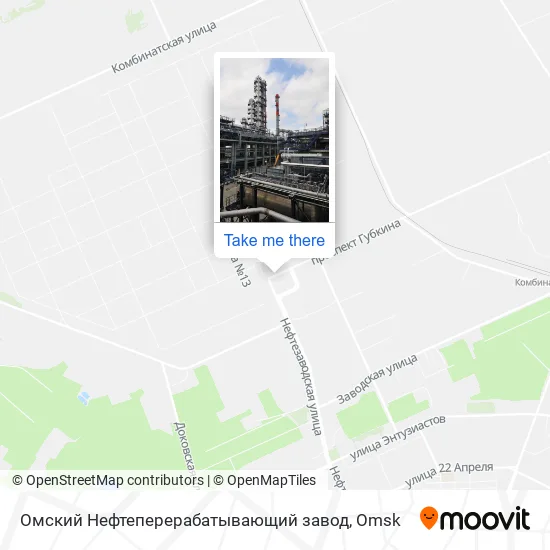Омский Нефтеперерабатывающий завод map