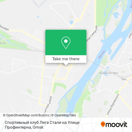 Спортивный клуб Лига Стали на Улице Профинтерна map