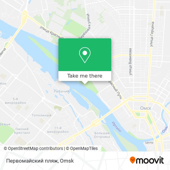 Первомайский пляж map