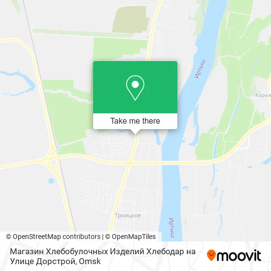 Магазин Хлебобулочных Изделий Хлебодар на Улице Дорстрой map