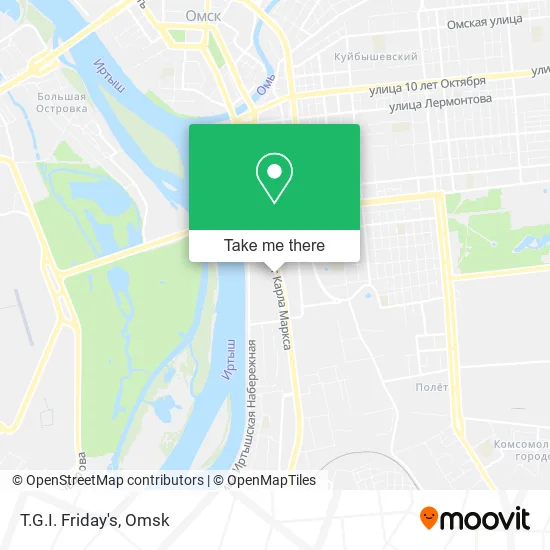 T.G.I. Friday's map