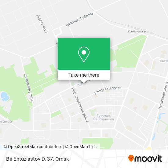 Be Entuziastov D. 37 map
