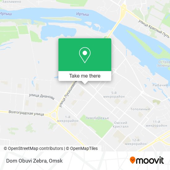 Dom Obuvi Zebra map