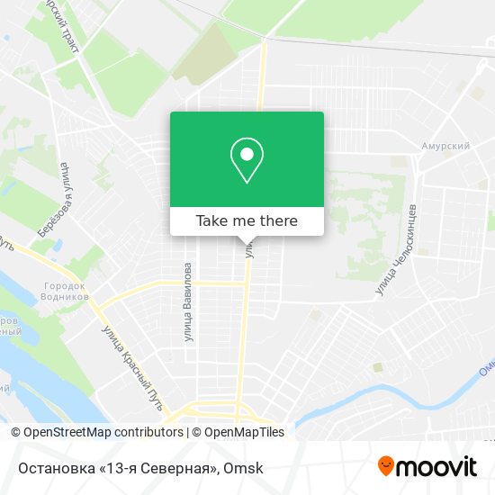 Остановка «13-я Северная» map