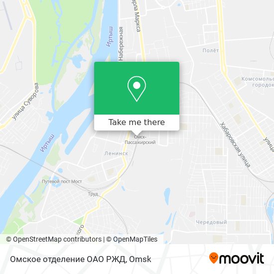 Омское отделение ОАО РЖД map