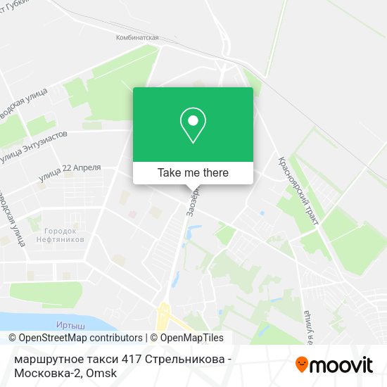 маршрутное такси 417 Стрельникова - Московка-2 map