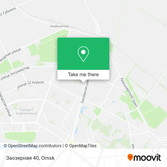 Заозерная 40 map