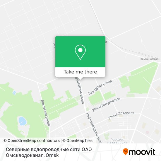Северные водопроводные сети ОАО Омскводоканал map