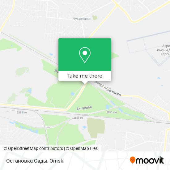 Остановка Сады map