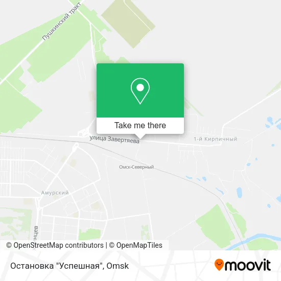 Остановка "Успешная" map