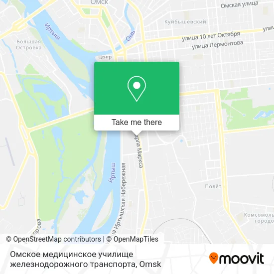Омское медицинское училище железнодорожного транспорта map