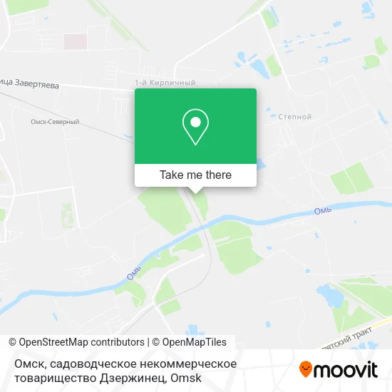 Омск, садоводческое некоммерческое товарищество Дзержинец map