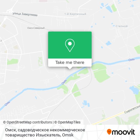 Омск, садоводческое некоммерческое товарищество Изыскатель map
