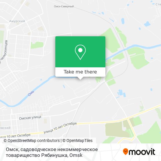 Омск, садоводческое некоммерческое товарищество Рябинушка map