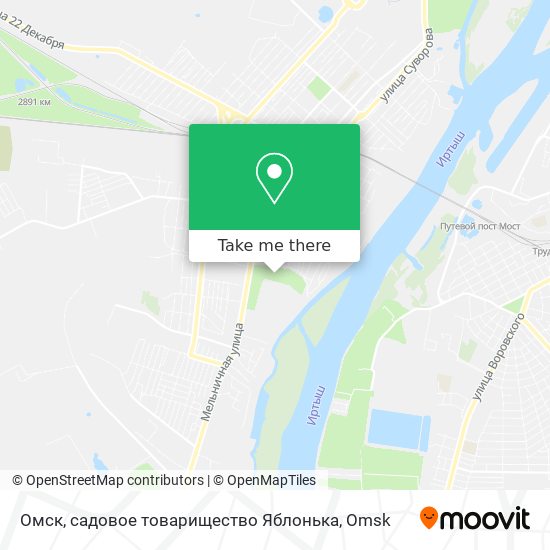 Омск, садовое товарищество Яблонька map