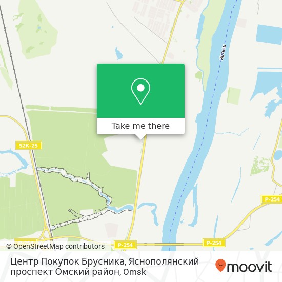 Центр Покупок Брусника, Яснополянский проспект Омский район map