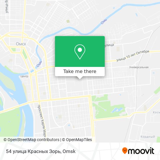 54 улица Красных Зорь map