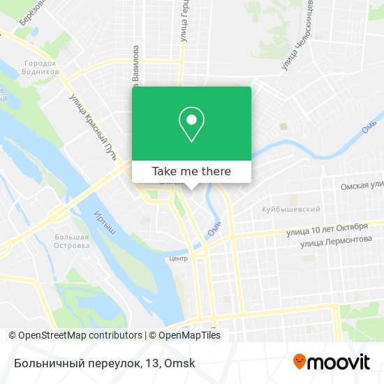 Больничный переулок, 13 map