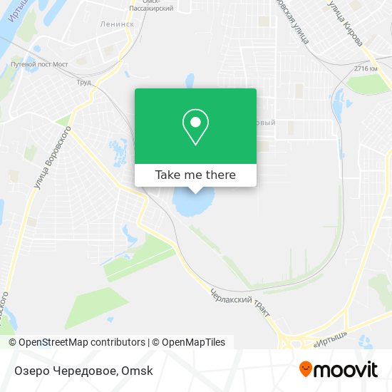 Озеро Чередовое map